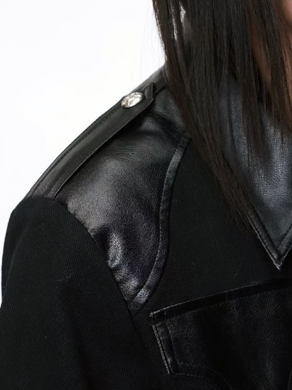 Brushed Patchwork Zipper Jacket【s0000018211】