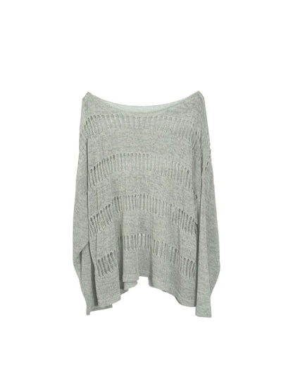Raglan Cutout Knit Cowl Top【s0000012640】