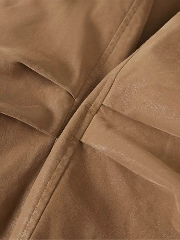 Stand Collar Motorcycle Leather Jacket【s0000014042】