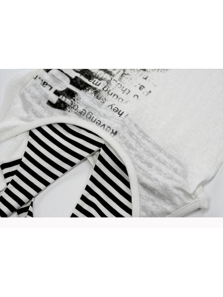 Overlay neck camisole undershirt【s0000012643】