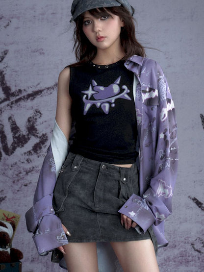 Metallic Accessories Flutter Half Skirt【s0000013367】