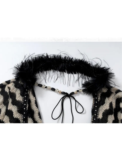 Two-Piece Set Striped Knit Top【s0000013953】