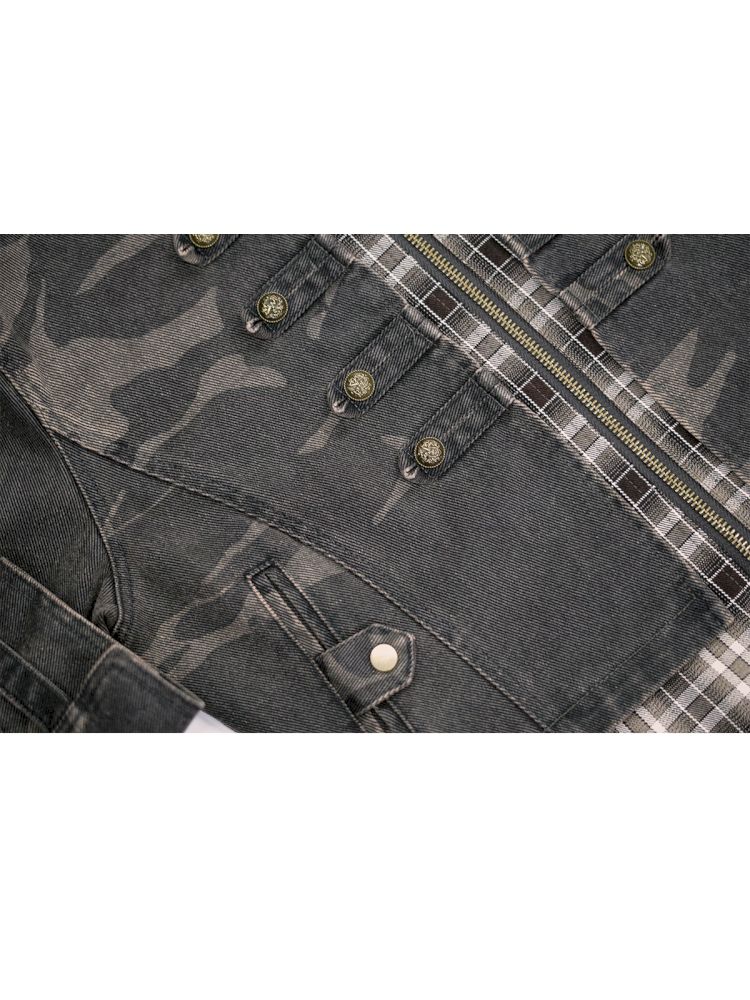 Standing collar zipper positive shoulder jacket【s0000013891】