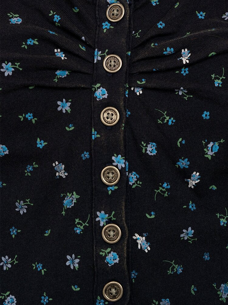 Hand Painted Floral Lace T-Shirt【s0000017920】