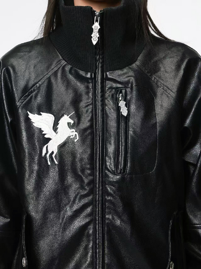 Dark Wind Star Patchwork Zip Jacket【s0000018205】