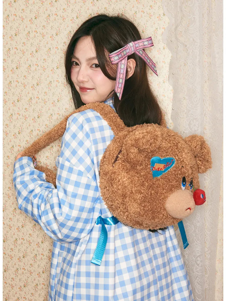 Apple Shaped Plush Backpack【s0000014152】