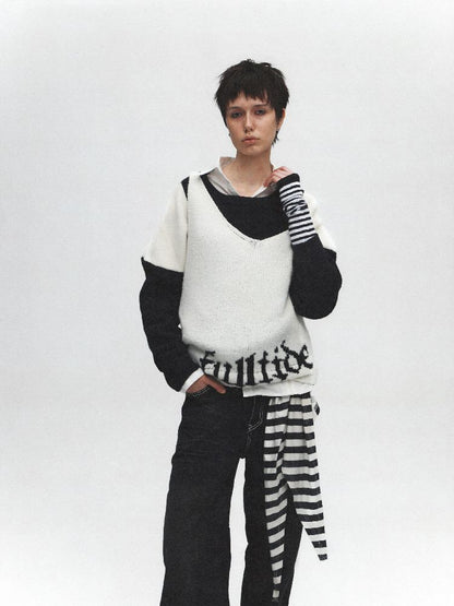 Graffiti Coat Loose Sweater【s0000011628】