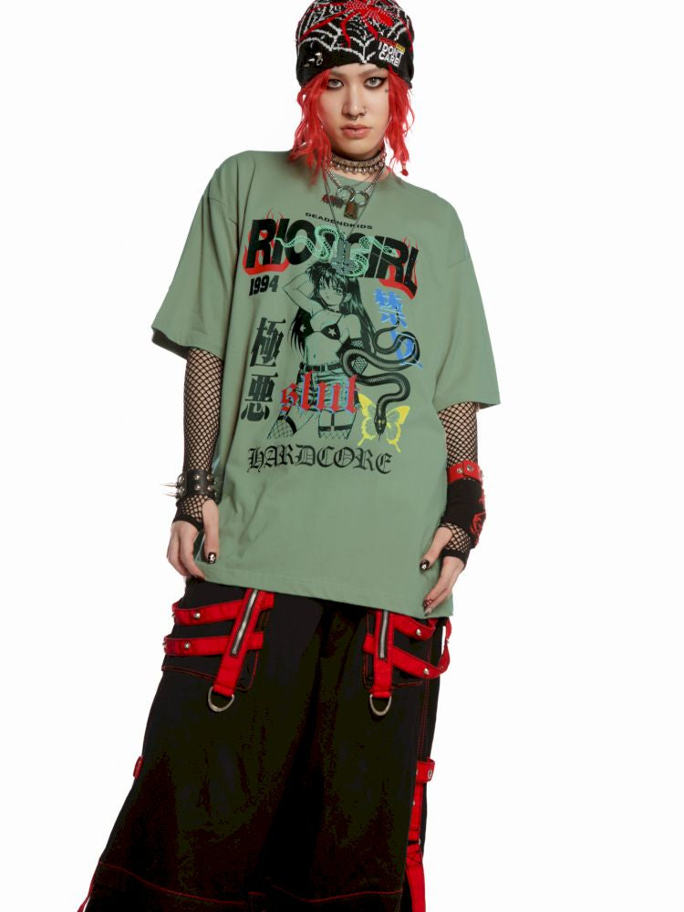 Street tide loose versatile multicolor T-shirt【s0000013601】