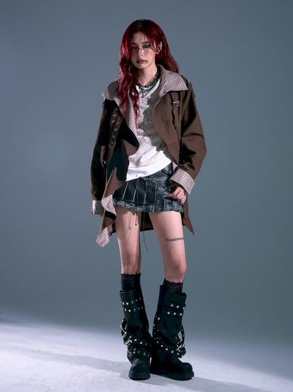 Lapel Mid-Length Silhouette Trench Coat【s0000013689】