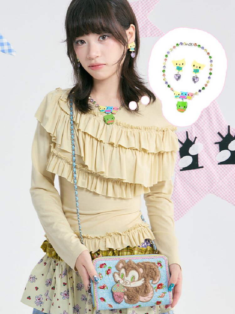 Plush Pine Cone Floral Crossbody Bag【s0000018374】