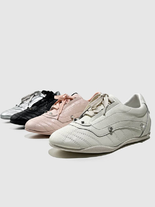 Studded Silver Ballet Training Shoes【s0000015726】