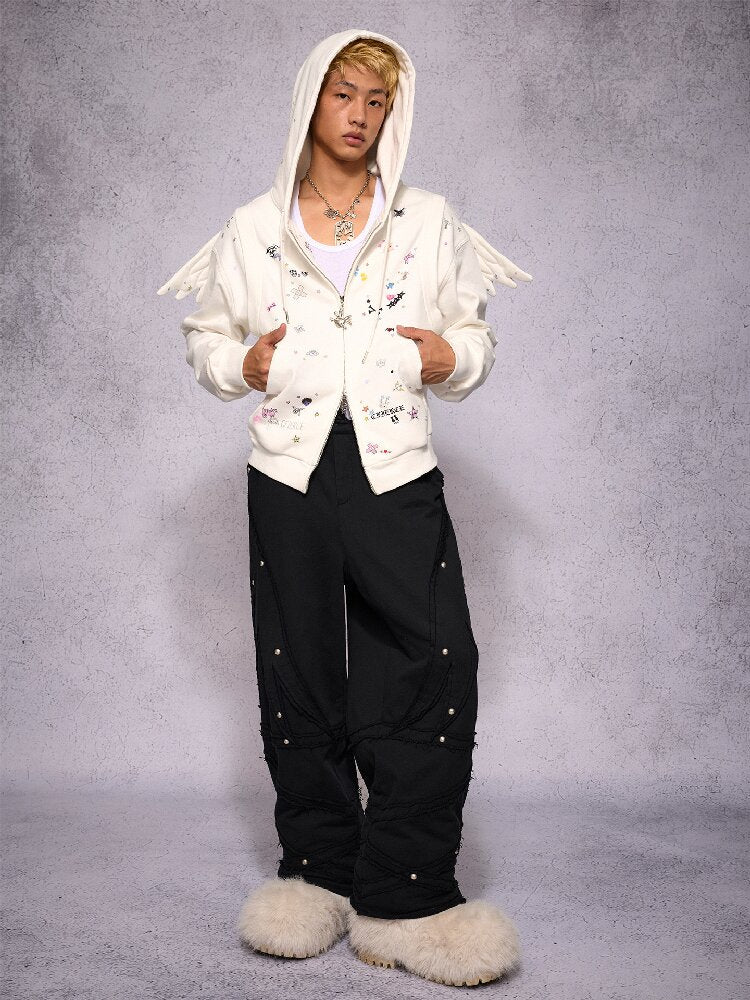 Faux Two Piece Angel Sweatshirt【s0000019147】