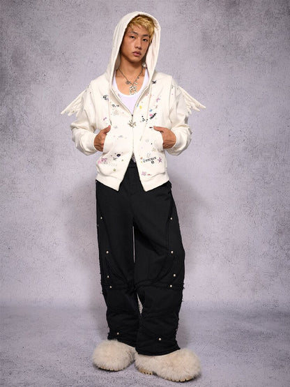 Faux Two Piece Angel Sweatshirt【s0000019147】