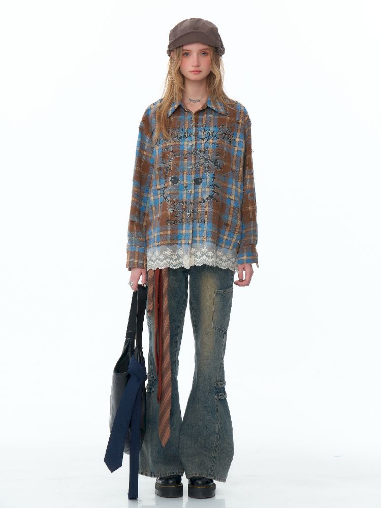 Straight Wide Leg Washed Jeans【s0000011489】