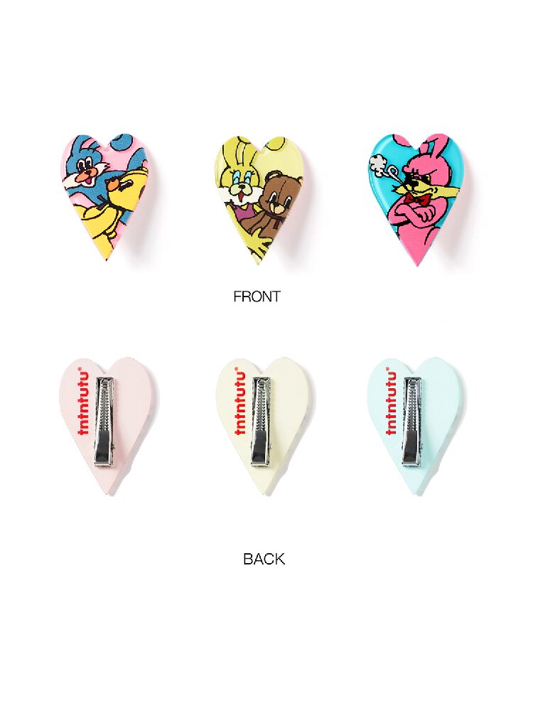 Colorful Rabbit Heart Acrylic Hair Clips【s0000019247】