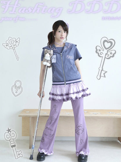 Quirky Girl Fake Two Pieces Cake Skirt Pants【s0000017472】
