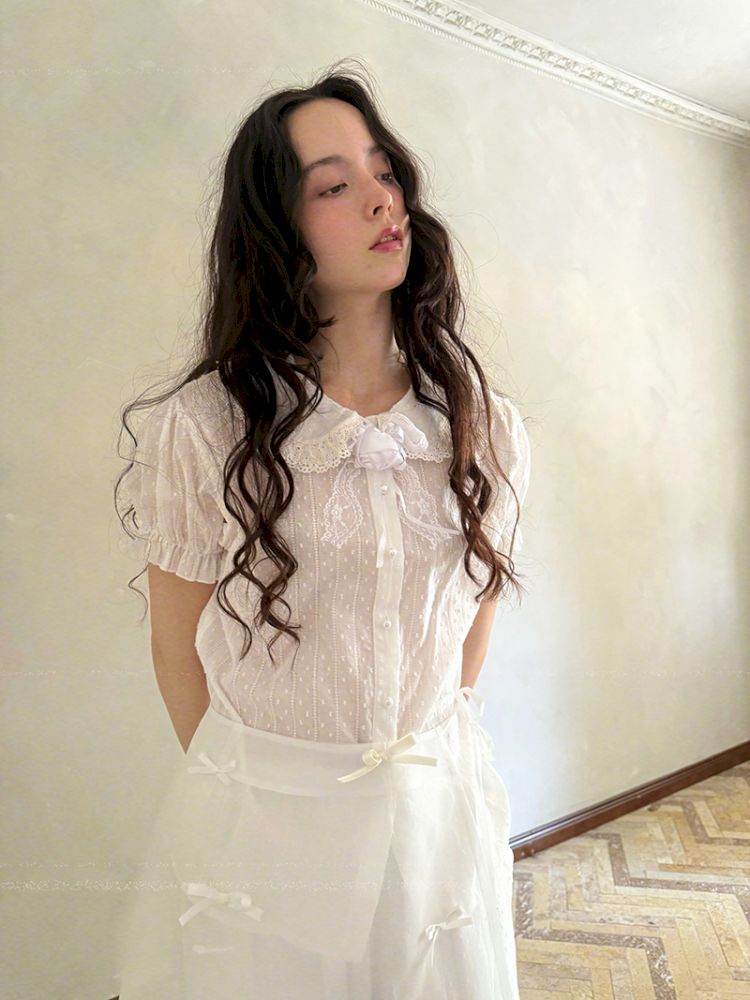 Short-sleeved cotton shirt【s0000012762】