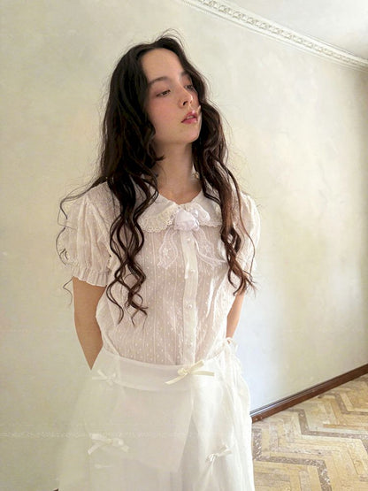 Short-sleeved cotton shirt【s0000012762】