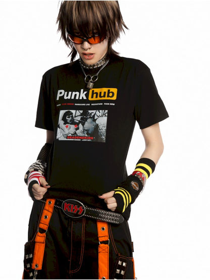 Street tide cool unisex hundred shoulder T-shirt【s0000013605】