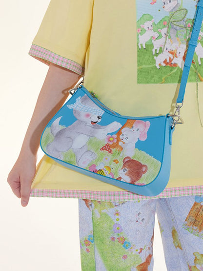 Hundred Illustration SHOULDER CROSSBODY BAG [S0000009783]