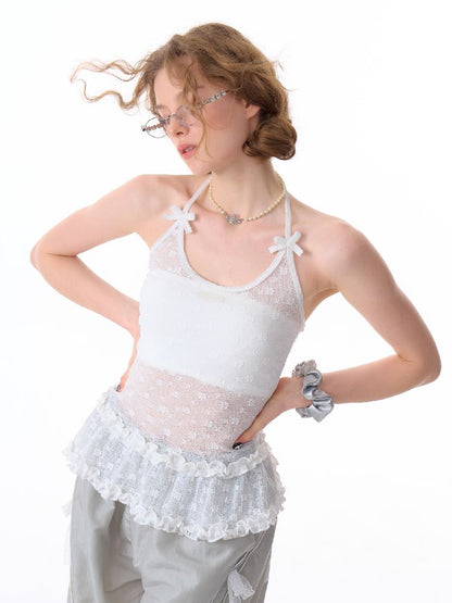 Hollow Hanging Neck Vest Camisole【s0000011677】