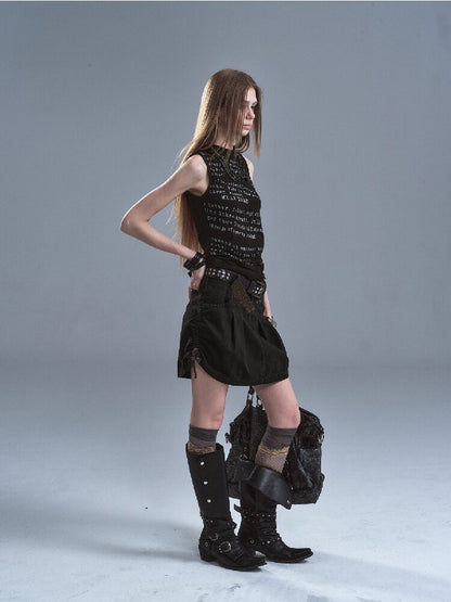 Wear Side Drawstring Split Skirt【s0000016894】