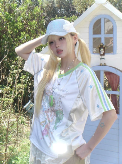 Patchwork Short Sleeve Jersey【s0000012338】