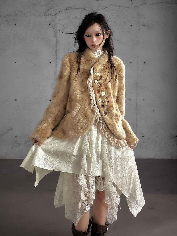 Plush Eco-Friendly Fur Coat【s0000019161】