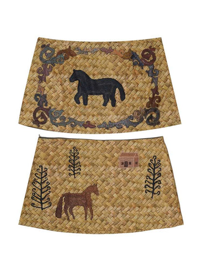 Bamboo Pony Print Padded Skirt【s0000015079】