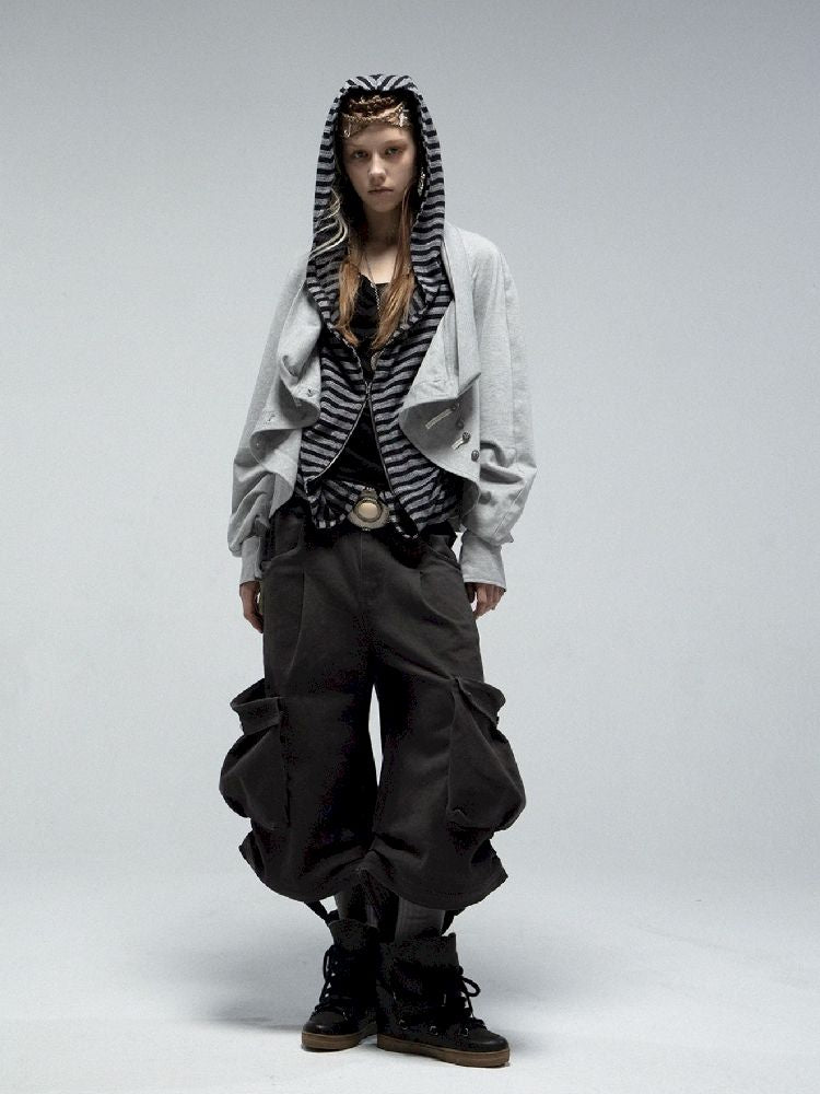 Hooded Zipper Versatile Tank T-shirt【s0000011838】