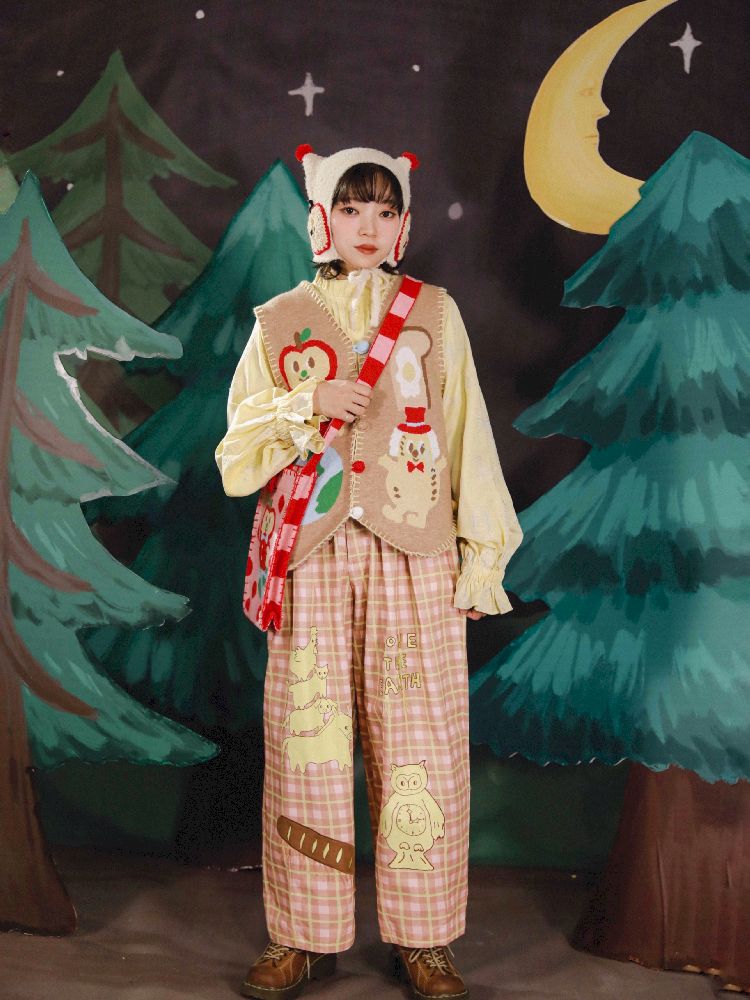 Apple Earth Toast Khaki Knit Vest【s0000005688】