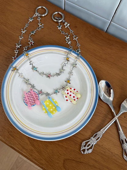 Tableware Star Ring Necklace【s0000015847】