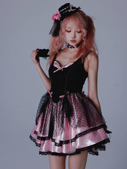 Baroque Relief Black Puffy Skirt Jsk【s0000016223】