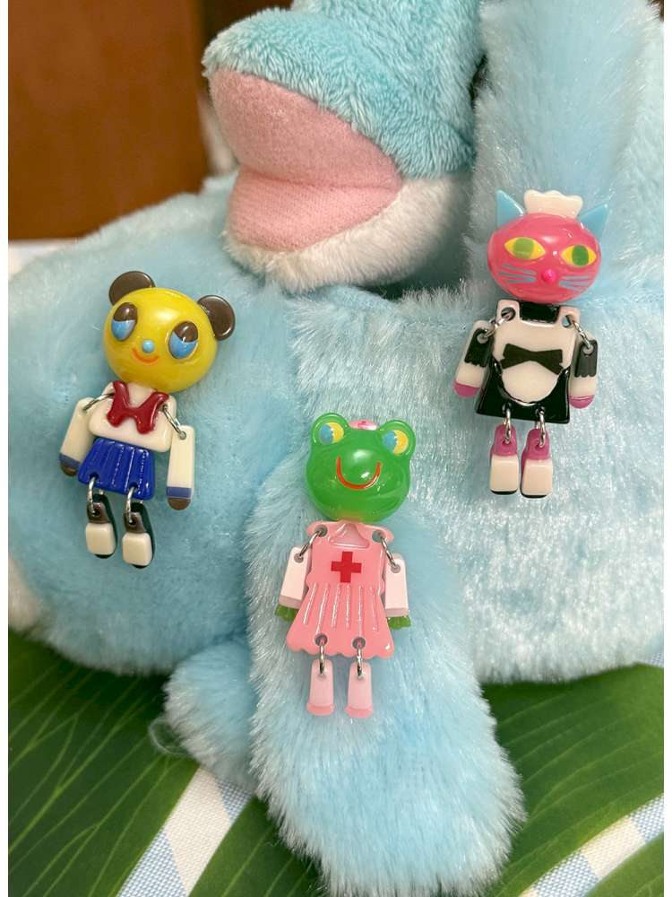 Jelly Bean Critter Stud Earrings【s0000015375】