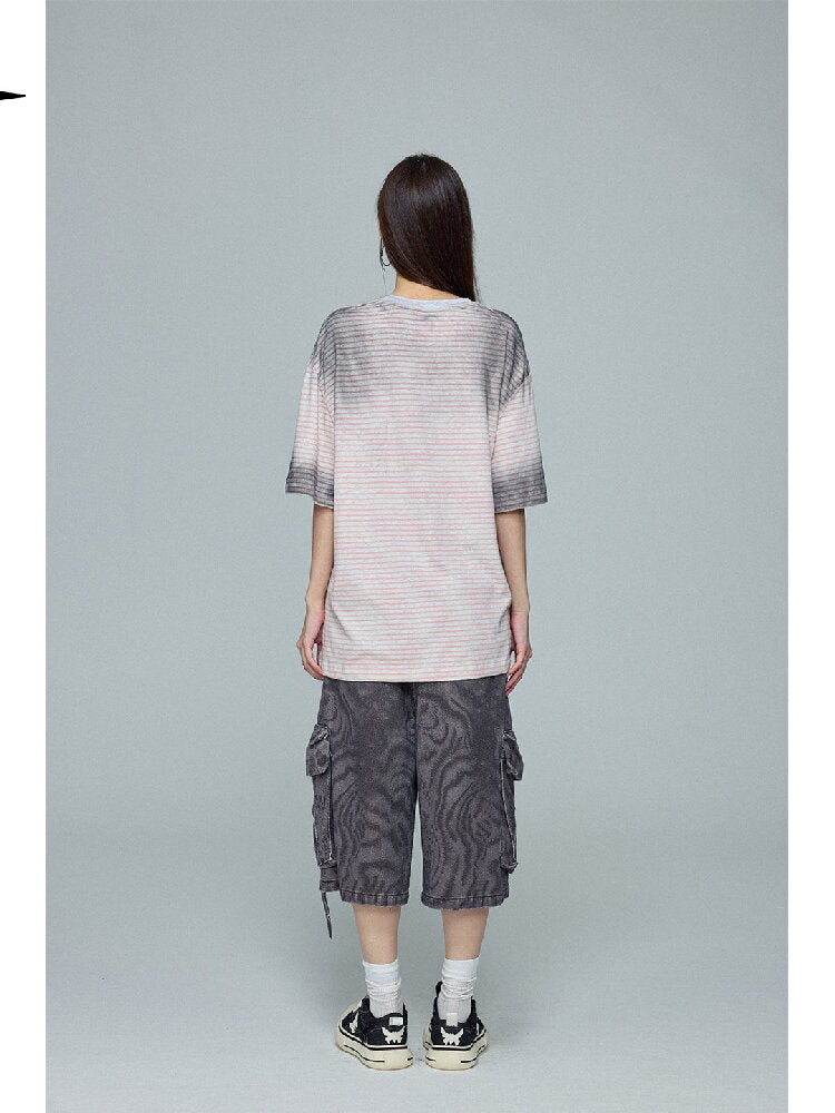 Distressed Graffiti Print T-Shirt【s0000016695】