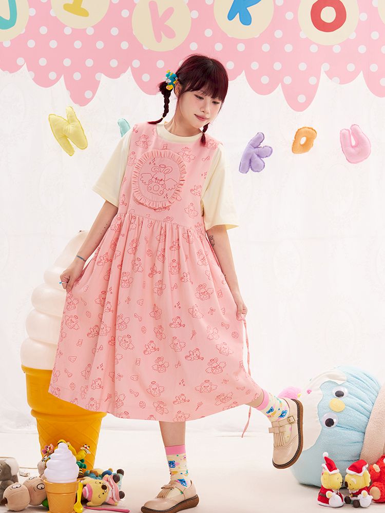 Animal Angel Strappy Skirt Tank Top Skirt【s0000013191】