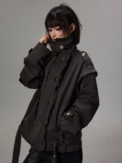 Lace Double Breasted Trench Coat【s0000018491】