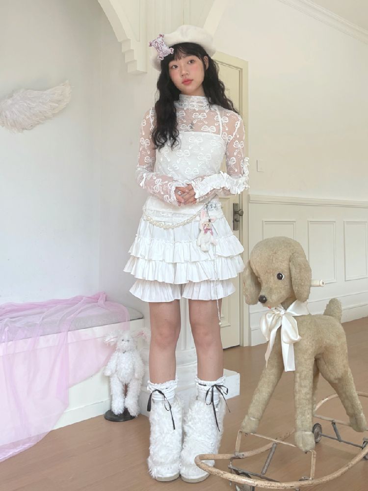 Cake Elastic Waist Bubble Shorts【s0000011333】