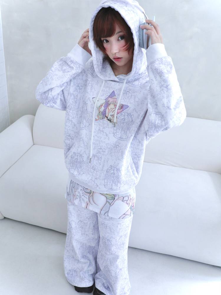 Star-Print Hoodie【s0000014438】