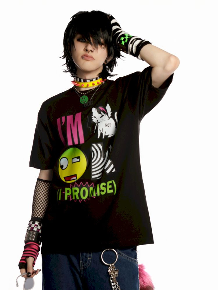 EMO hardcore skateboarding punk loose T-shirt【s0000013599】