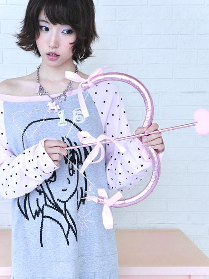 Pink Gray Pixel Pleated Dress【s0000016545】
