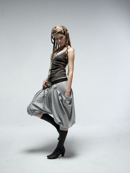 Haren Lantern Five Points Skirt Pants【s0000012209】