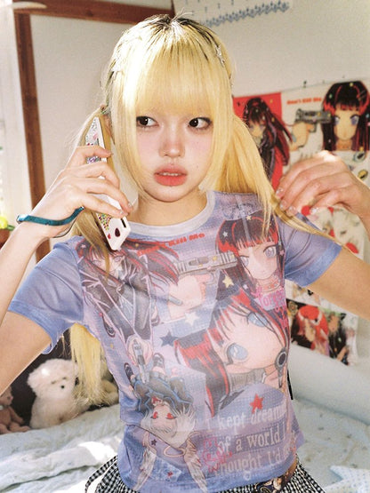 KillAngel Short Sleeve Mesh T-Shirt【s0000012330】