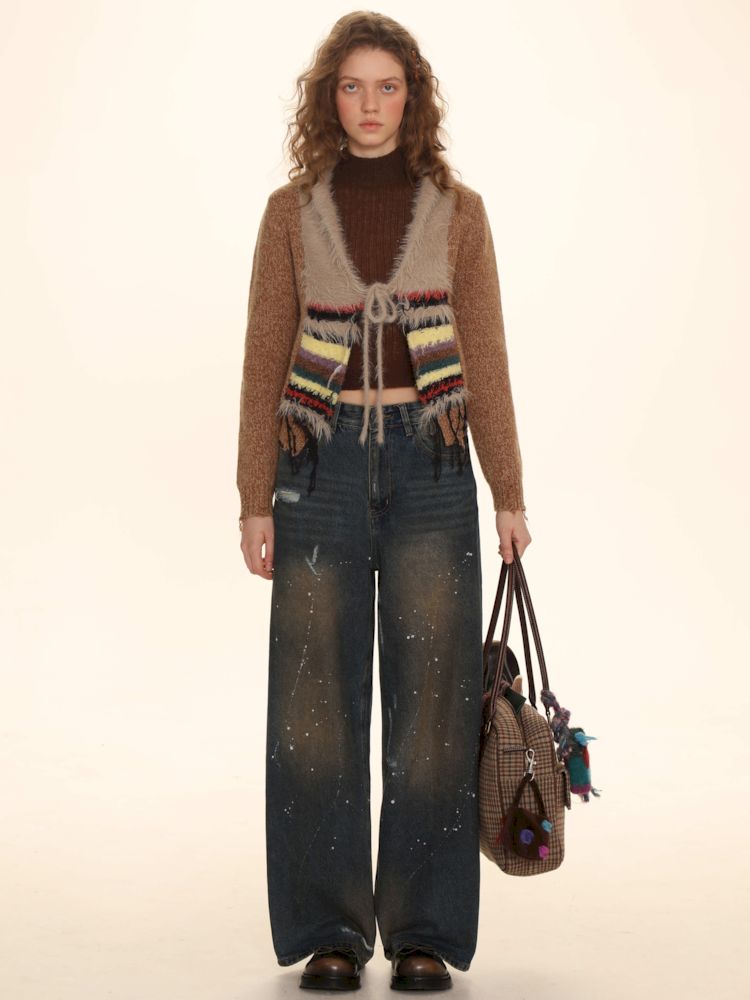 Splash Ink Flip Dot Casual Long Pants【s0000006006】