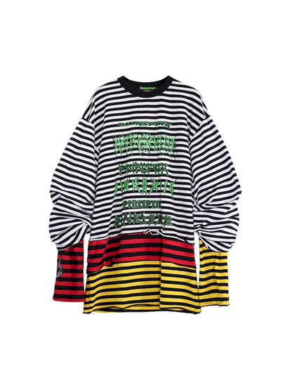 Stacked Stripe Sweatshirt T【s0000009943】