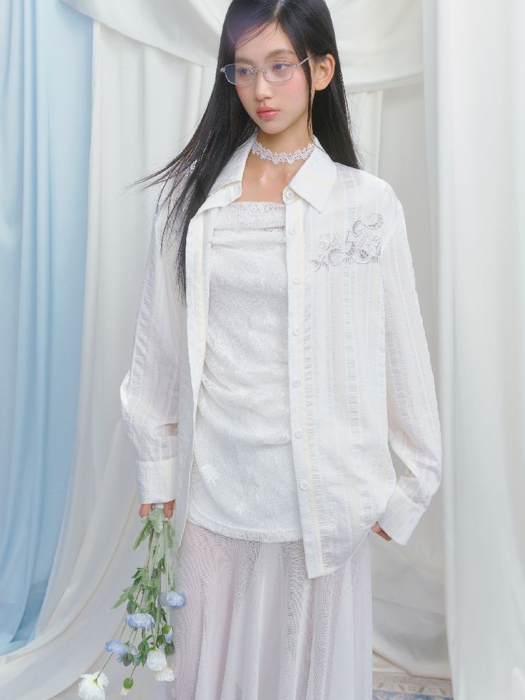 French lace pressed pleated dress【s0000012147】