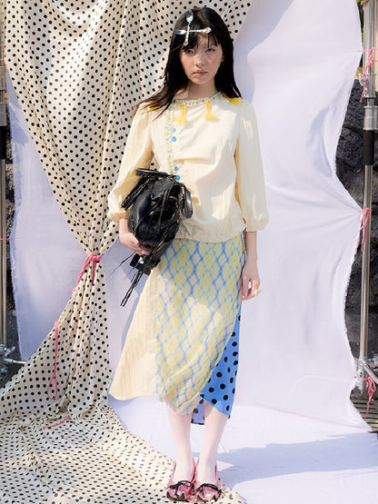 Twist Braid Patchwork Skirt Set【s0000015851】