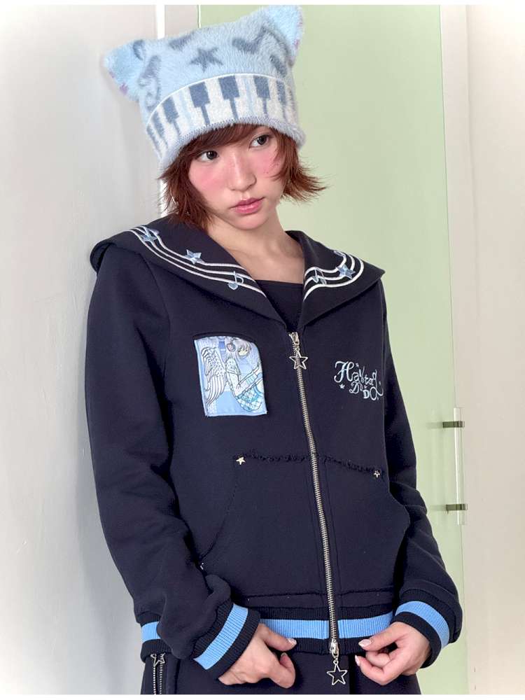 Ghost Horse Star Stripe Double-Sided Knit Hat【s0000014689】