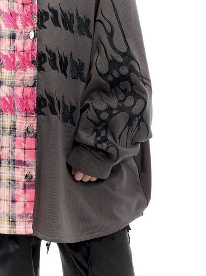 Hooded Headcoat Embroidered Shirt【s0000012072】