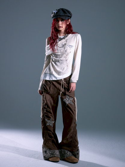 Swing Neck Long Sleeve Knitted Bottom Shirt【s0000013697】